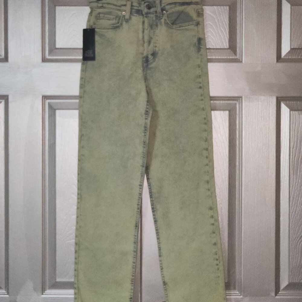 NWT Wild Fable Green Acid Wash 90s Straight Jeans Size 24